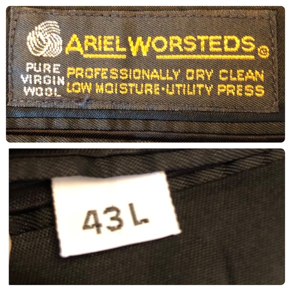 Hart Schaffner & Marx Famous Barr 2 Piece Dark Gray Pinstripe Wool Suit Size 43L - Picture 15 of 16